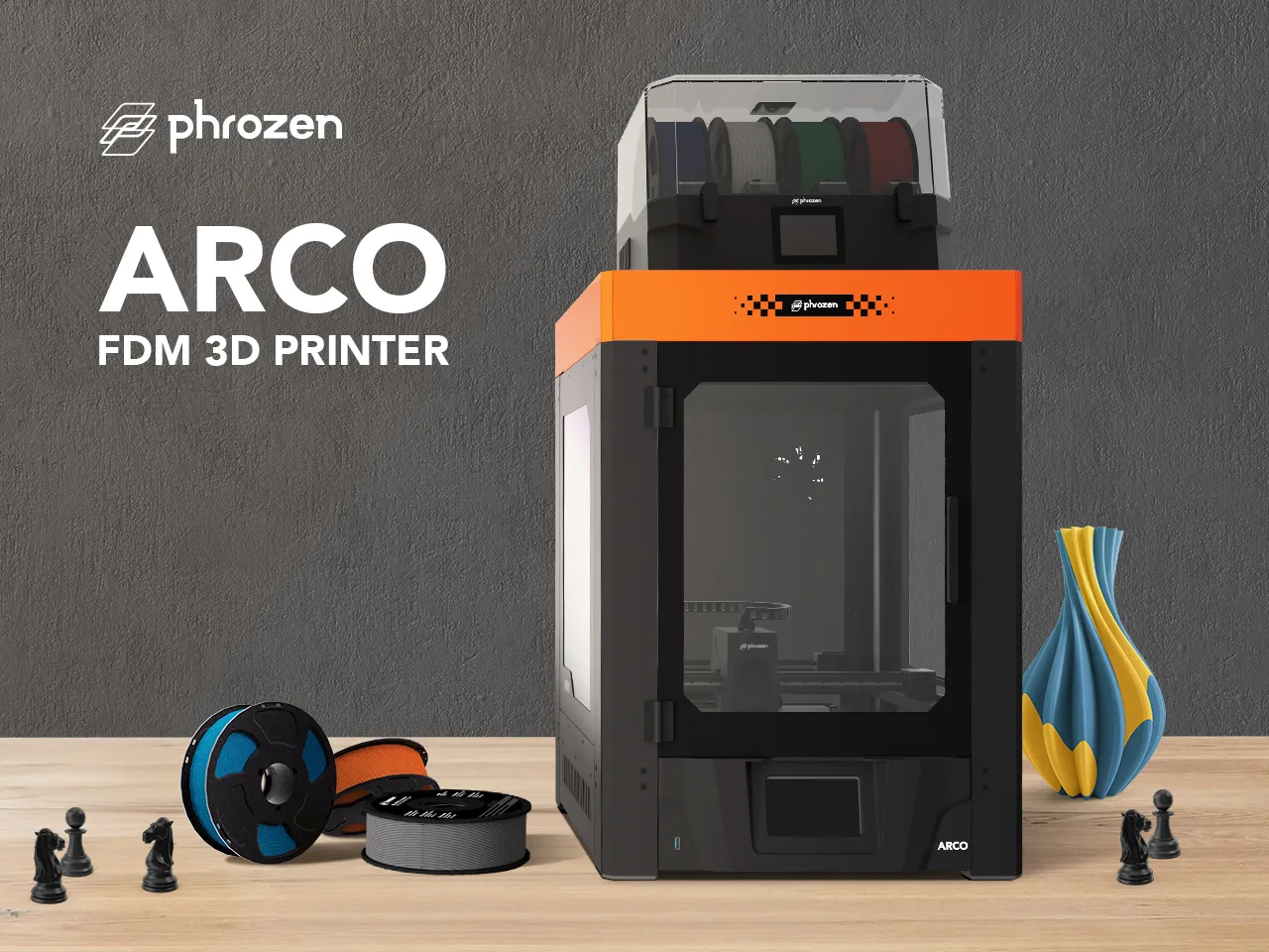 基于树脂3D打印技术的制造商Phrozen发布全新ARCO多色FDM 3D打印机，使用户能够以更高精度和控制力实现大型、高速及多材料打印。