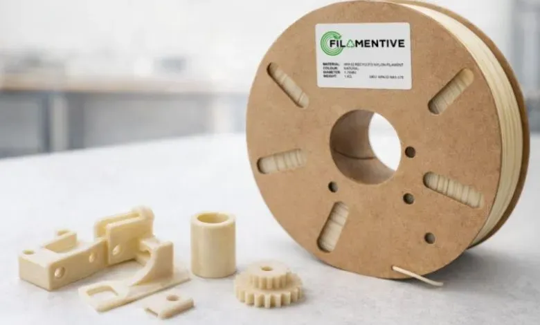 清丝制造商Filamentive携手专业设备商3devo，以工业级SLS设备MultiJet Fusion产程中的回收聚酰胺12粉末为原料，共同推出面向工业级FFF应用领域的尼龙线材。
