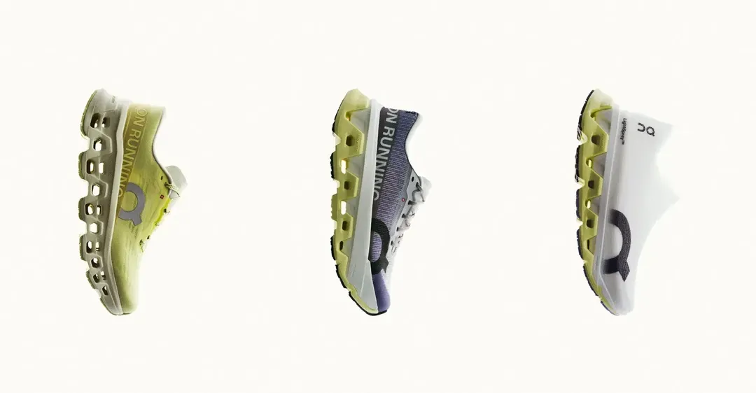 On发布Cloudmonster 3 Hyper跑鞋，采用LightSpray技术实现3D打印一体化鞋面，部件仅八个，比标准版轻90克。该技术通过喷涂工艺替代传统分层结构，提升穿着舒适度与透气性，结合韩国新工厂投产，产能提升30倍。