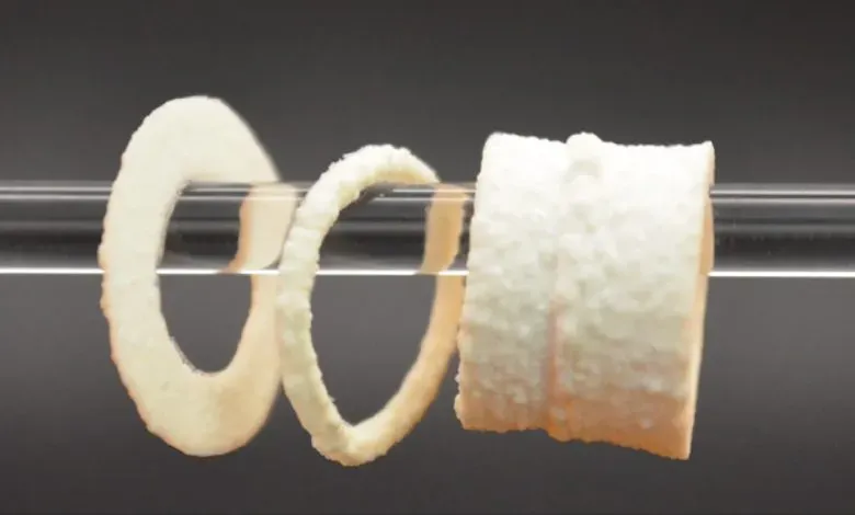 EPFL团队开发出基于酶驱动矿化的新型3D打印骨支架技术，可在室温下完成制造。支架经4天矿化即具备人体承重能力，内部可调孔隙促进细胞定植与骨再生，且力学性能媲美天然骨小梁，为可注射式骨修复提供高效解决方案。