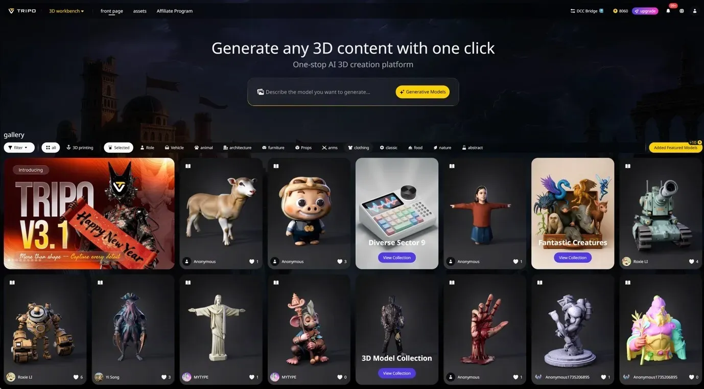 致力于构建空间理解与交互内容创建的3D基础模型与空间世界模型的AI公司Tripo AI，宣布完成5000万美元新一轮融资，并推出了旨在原生三维空间内直接生成适用于生产环节的3D资产的新一代模型架构。本轮融资获得阿里巴巴和百度风投的加持，资金将用于持续投入大规模3D基础模型研发及扩展全球开发者平台。面对游戏、机器人、制造与沉浸式媒体等领域的增长需求，Tripo AI正将其技术定位为可编程空间内容的基础设施。