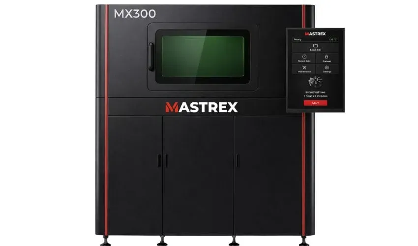 Mastrex是一家美国公司，推出MX系列激光粉末床熔融（LPBF）系统，旨在通过将成本降低约3倍（与传统平台相比）来实现金属增材制造的大众化。该产品线涵盖从39,000美元的桌面系统到185,000美元的大型配置，采用混合设计，具备预认证参数和开放性选项。旗舰机型MX-300提供300×300×350mm的成型尺寸、双500W激光器、可调光束直径，并兼容不锈钢、钛、铝、钴铬合金、因科镍合金及铜。应用领域涵盖航空航天、国防、医疗、牙科、半导体和研究行业。Mastrex的做法反映了向兼具精度与可及性的经济型LPBF系统更广泛的转变。