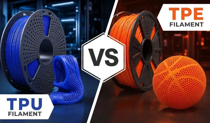 本文深入解析TPE与TPU的关系与差异，指出TPU作为TPE家族中更刚硬的子类，在打印成功率与耐用性上占优，而TPE则以极致柔软与类橡胶手感见长。文章提供硬度参考、应用建议及打印技巧，助力创客在柔软度与可打印性间做出明智抉择。