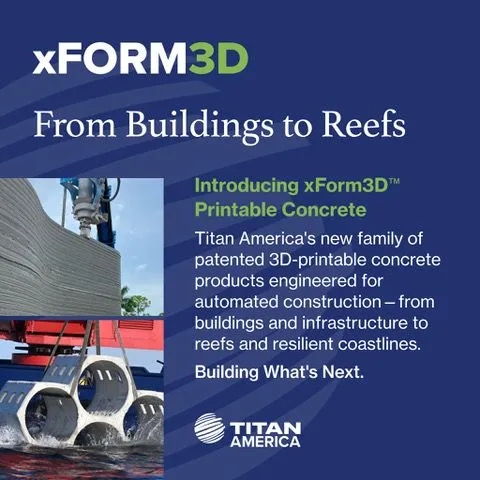 Titan America launches xForm3D concrete