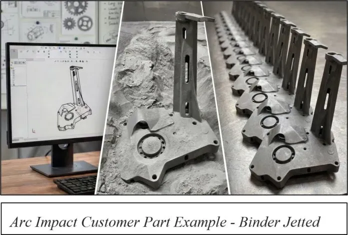 Arc Impact 的 AM2 框架以应用优先策略，通过分阶段工作流与X系列粘结剂喷射平台，解决航空航天金属/陶瓷零件从设计验证到规模化量产的认证难题，实现全流程可控。
