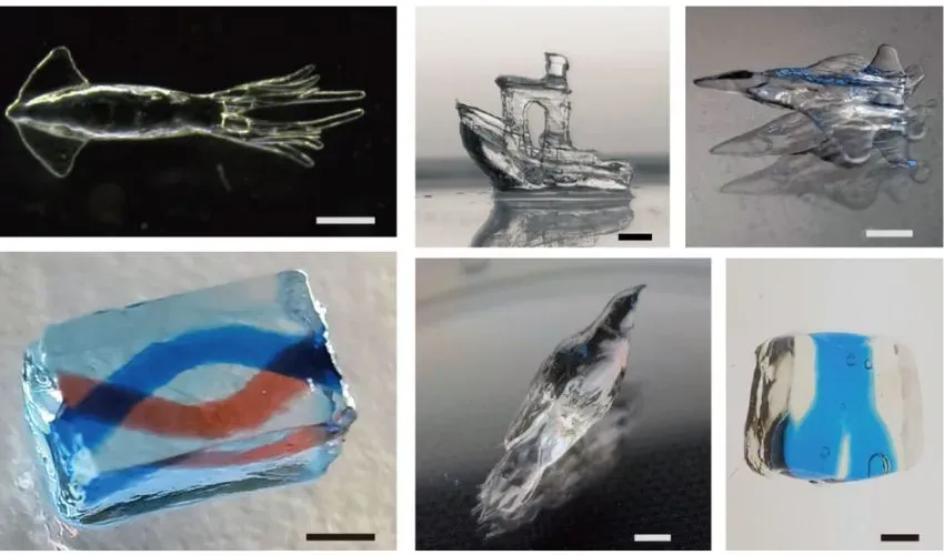 体积3D打印走向应用：清华DISH实现快速高精度成型；MTV建立预测模型；EPFL低光强全息法打印含活细胞耳形结构；SONOCRAFT用超声排列细胞构建心脏组织；bioxolography控制细胞取向制作骨骼肌；OpenCAL开源降门槛。六大项目推动其走出实验室。