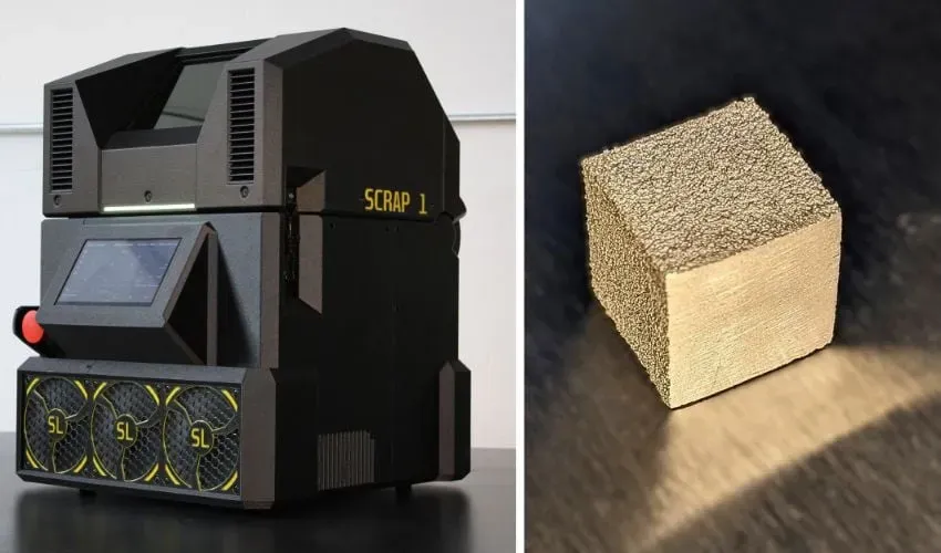 Scrap Labs发布桌面级金属LPBF打印机Scrap 1，整机大量采用FDM打印部件制造，大幅降低装配复杂度与成本。设备配备200W激光、100mm成型幅面，支持316L不锈钢，预计2027年投产。创始人Matt Woods曾任职SpaceX，旨在推动金属增材制造走向个人用户。