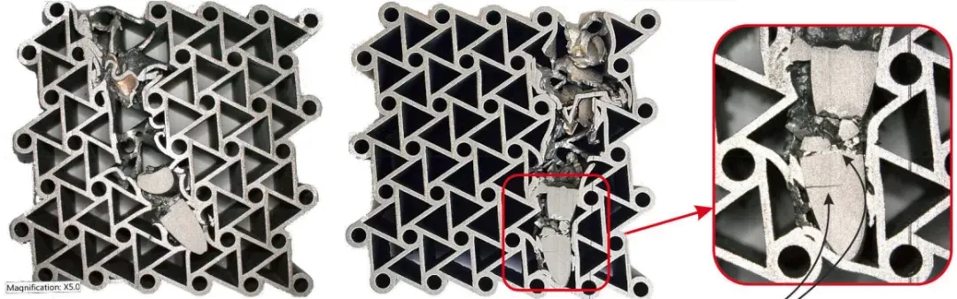 波兰与德国团队通过3D打印马氏钢的负泊松比镂空结构，实现比实心钢更优的抗穿甲弹与爆炸冲击性能。研究揭示三种弹芯破坏机制：磨钝、劈裂、弯折剪断，将设计变量从材料转向几何形状。虽防护力提升，但轻量化目标仍待优化，为装甲防护开辟新路径。
