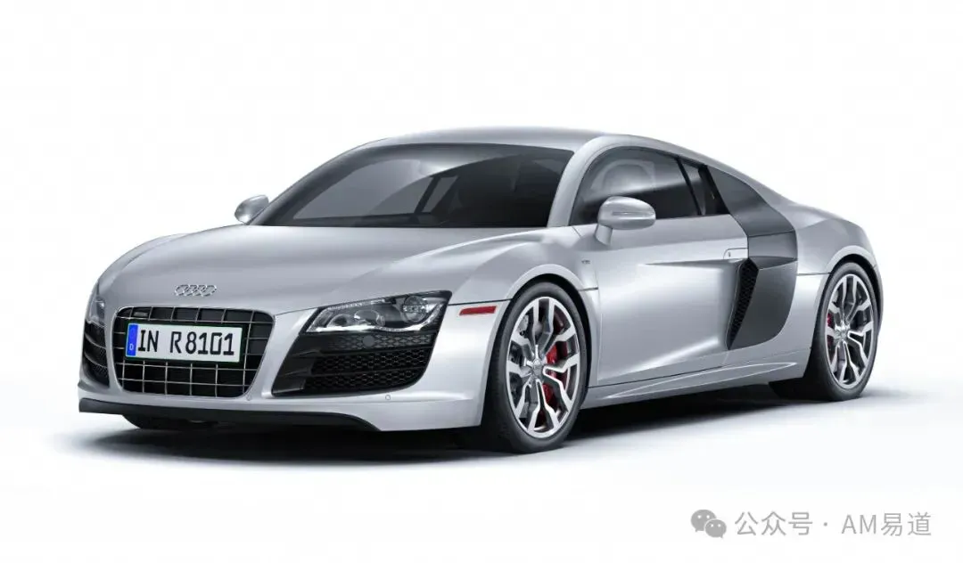 本文展示Fateh MERRAD设计的奥迪R8 V10模型、车型参考图片及SolidWorks、OBJ、STL文件示例。设计文件仅供学习交流，版权归原设计师或版权所有者，商业使用须取得明确授权。