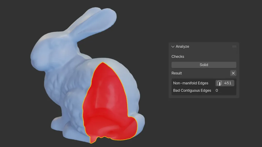 Blender 3D Print Toolbox的非流形检查