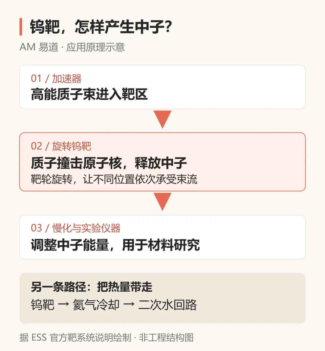 从质子束到中子研究的原理图