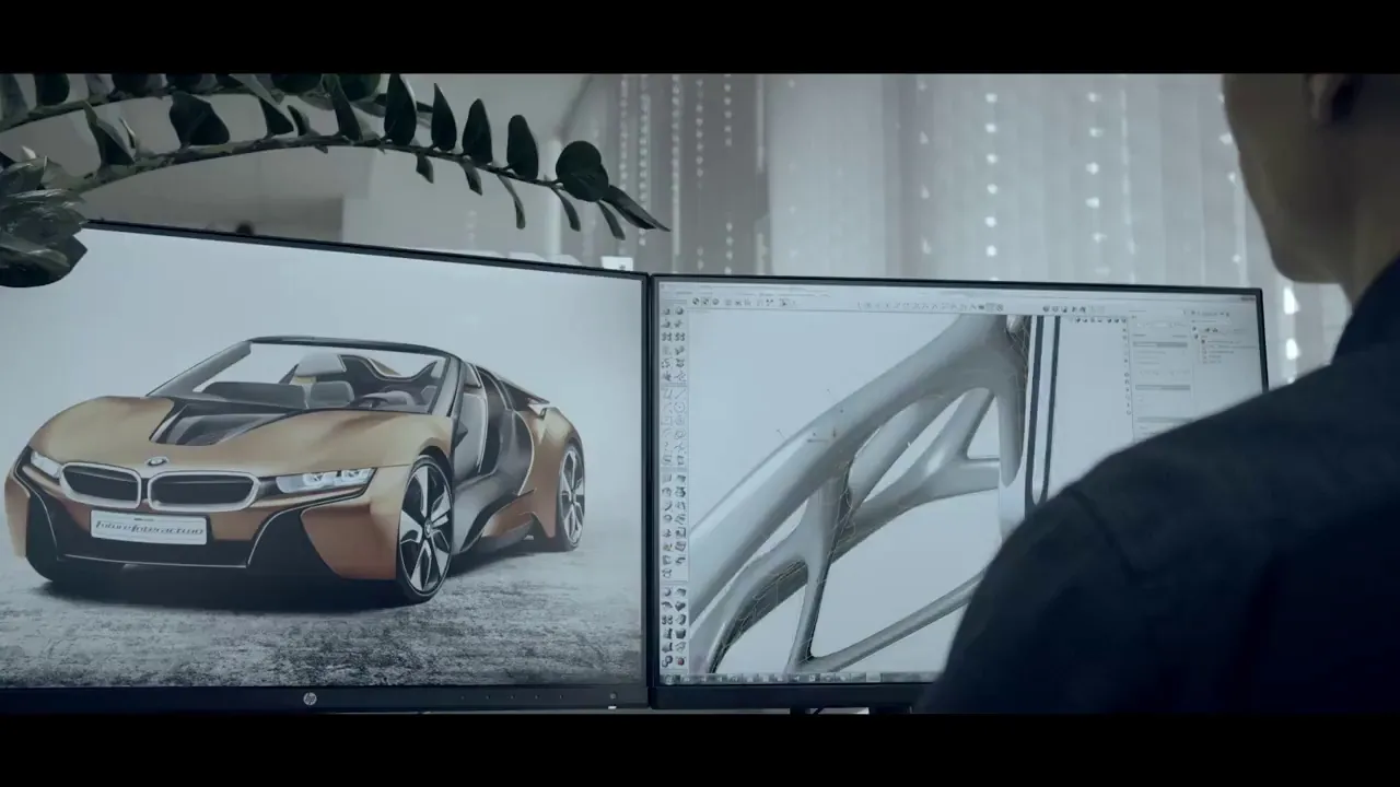 视频展示宝马i8 Roadster的3D打印应用。